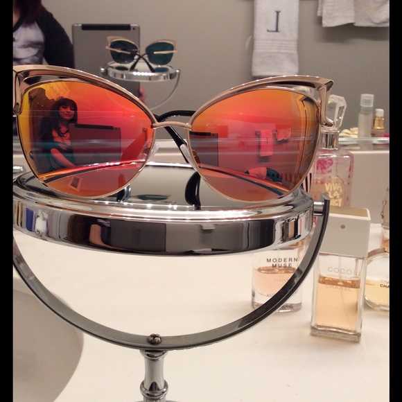 Glamorous Gold Cat Eye Sunglasses - Picture 2 of 4