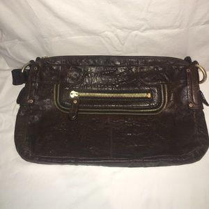 BCBGMazAzria brown leather bag in great condition!