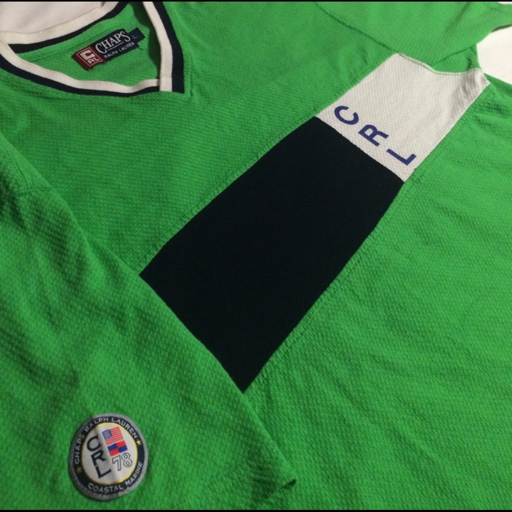 VTG Chaps Ralph Lauren costal marine soccer jersey