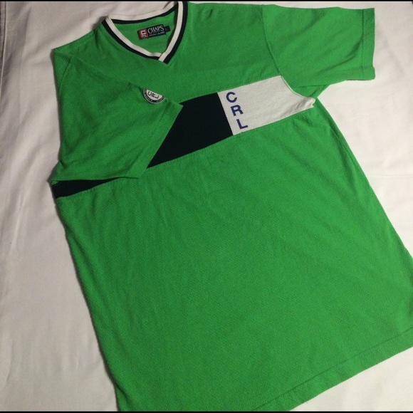 VTG Chaps Ralph Lauren costal marine soccer jersey - Picture 2 of 4