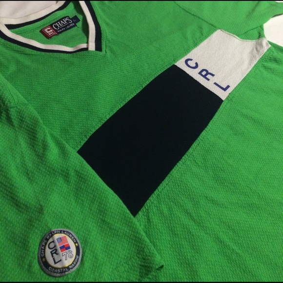 VTG Chaps Ralph Lauren costal marine soccer jersey - Picture 1 of 4