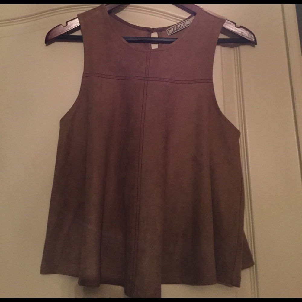 Suede flowy top. Never Worn. From Nordstrom