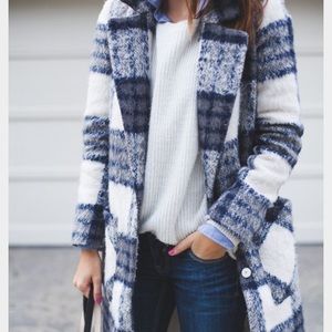 Longline Plaid Coat