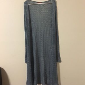 Long Blue Cardigan