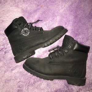 All Black Timberlands