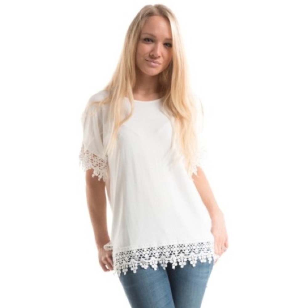 NEW Crochet Lace Tee