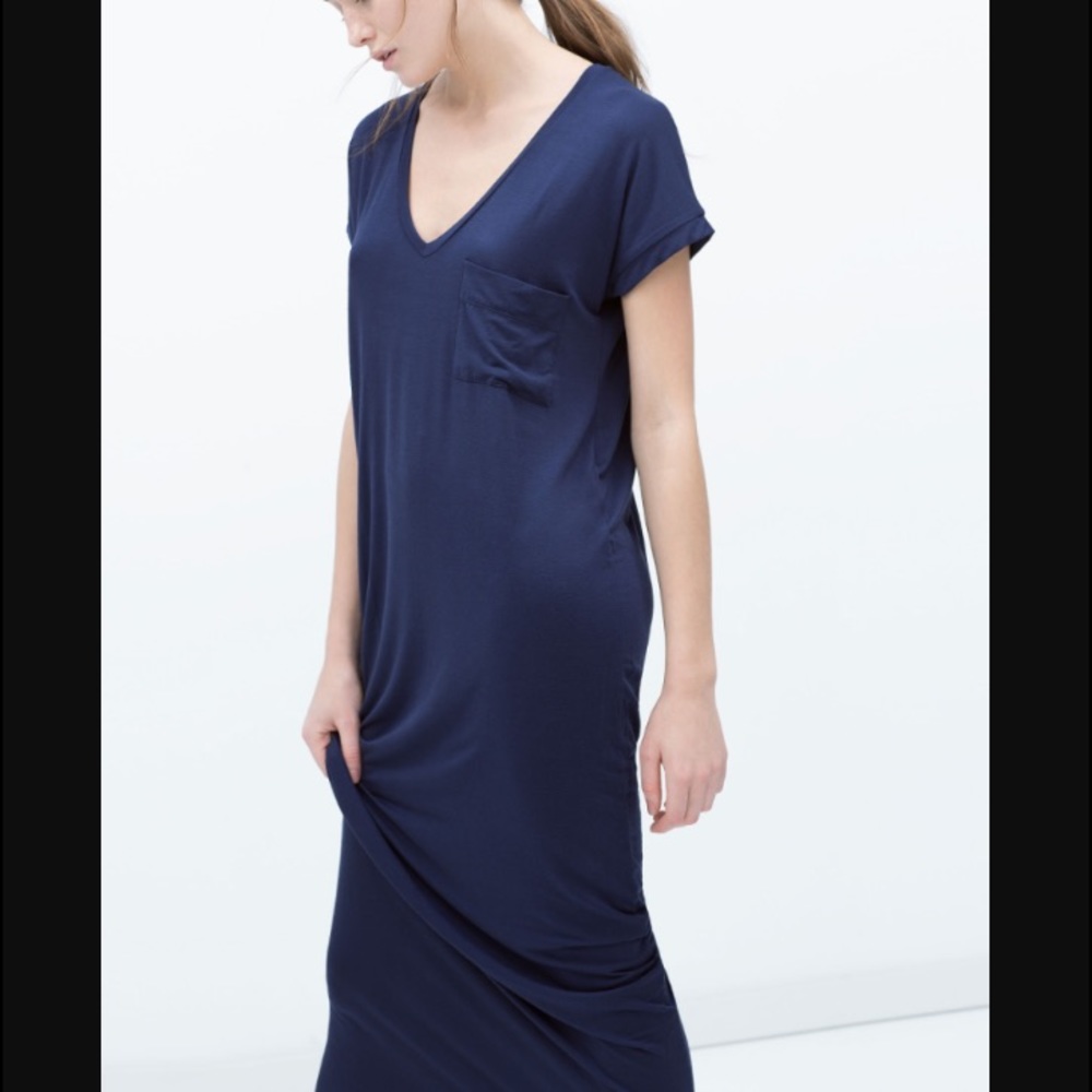 Zara tee shirt pocket dress