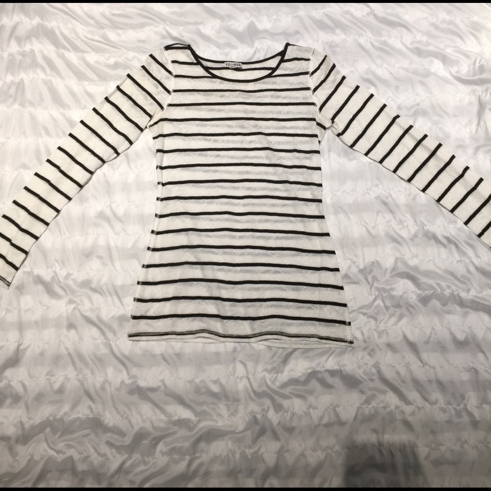 Express sheer long sleeve top