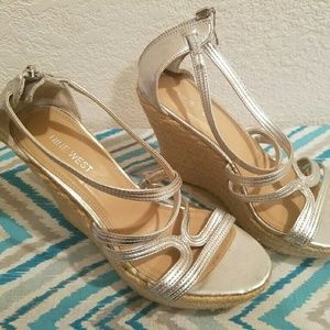 Nine West - Silver Wedges