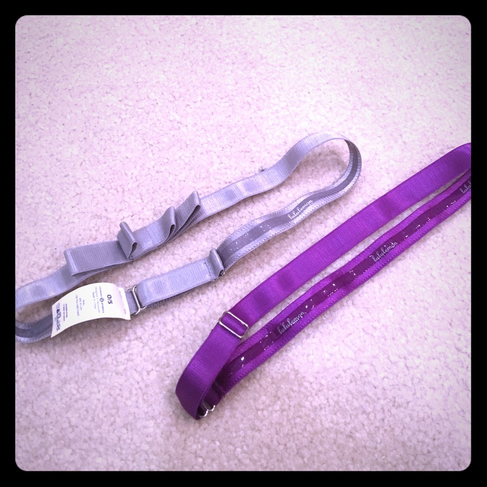 Pair of lululemon ribbon headbands! Never worn!