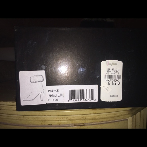 Aquatalia Prince Fur/Suede Boots SZ-6.5 - Picture 2 of 4