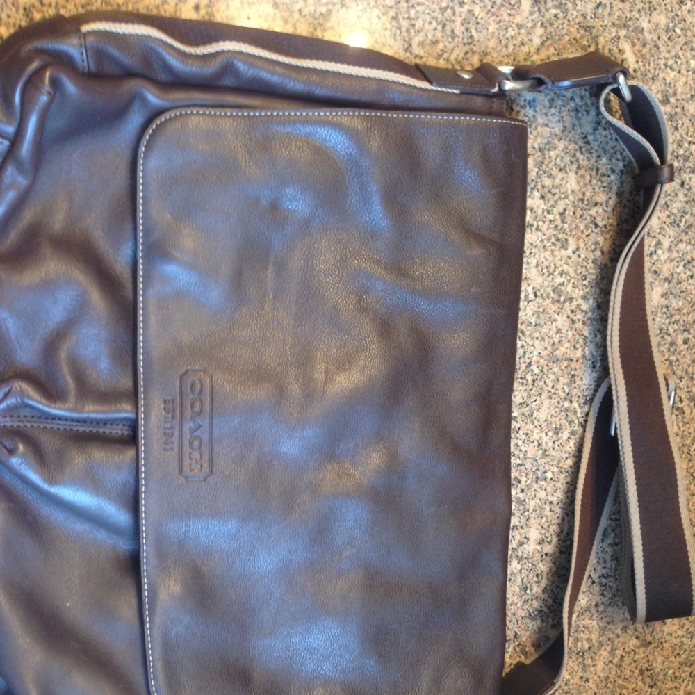A men's leather satchel