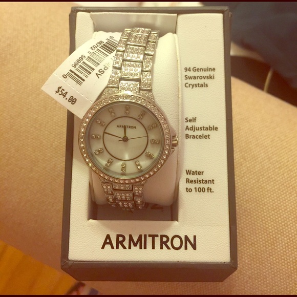 armitron swarovski crystal watch ladies