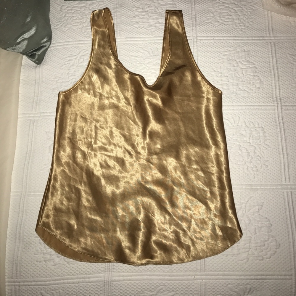 Vintage gold silk top