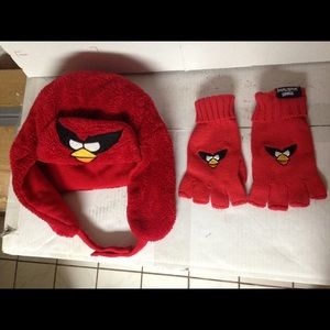 Angry Bird Space Fleece Hat/ Glove Boys/ Girls