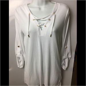 Michael Kors Lace Up Top