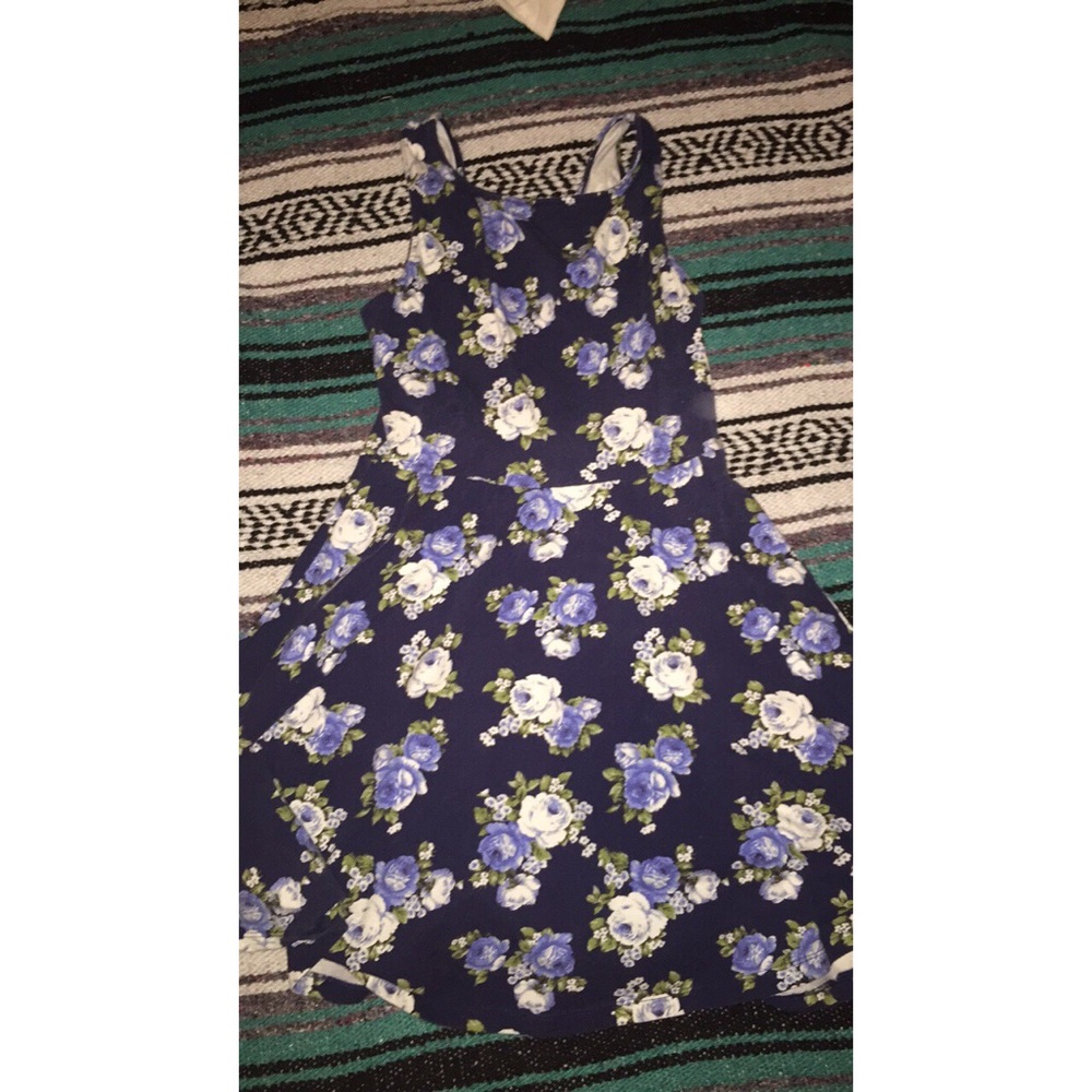 Blue Floral Dress (L)