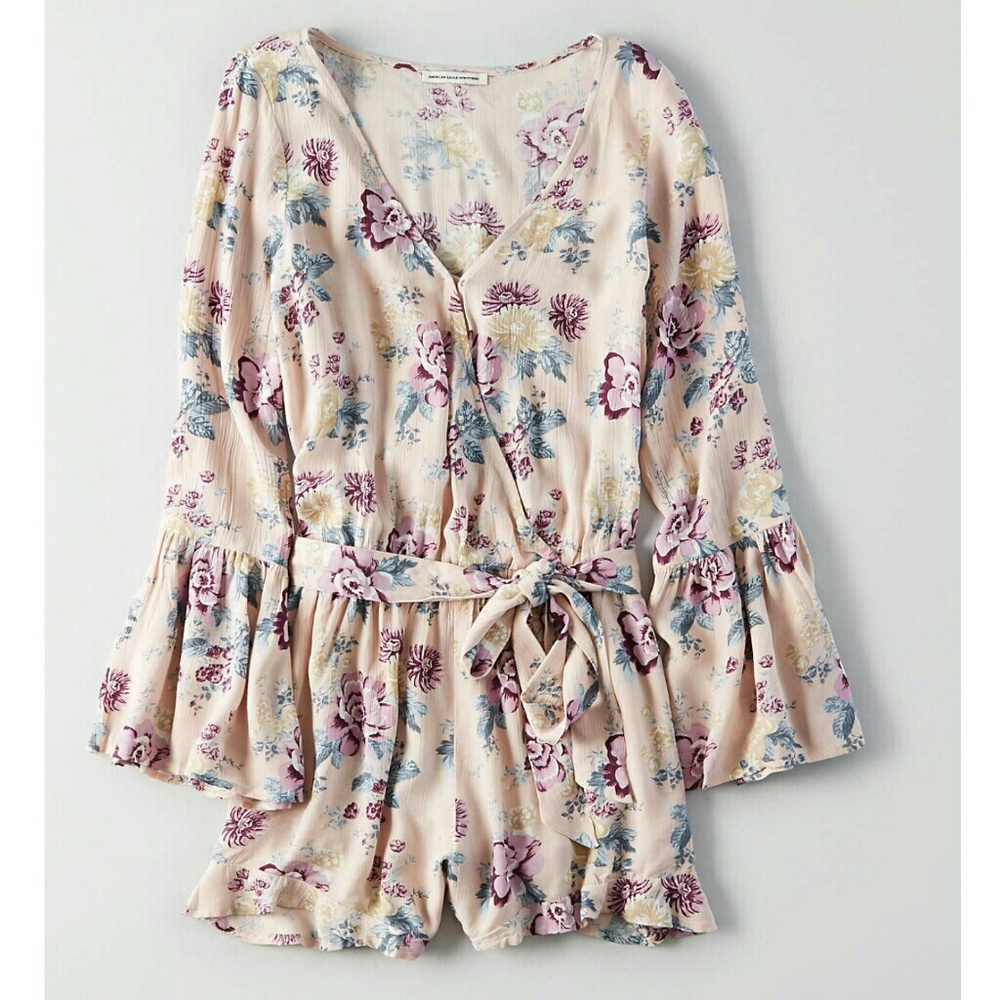 American Eagle Wrap Romper