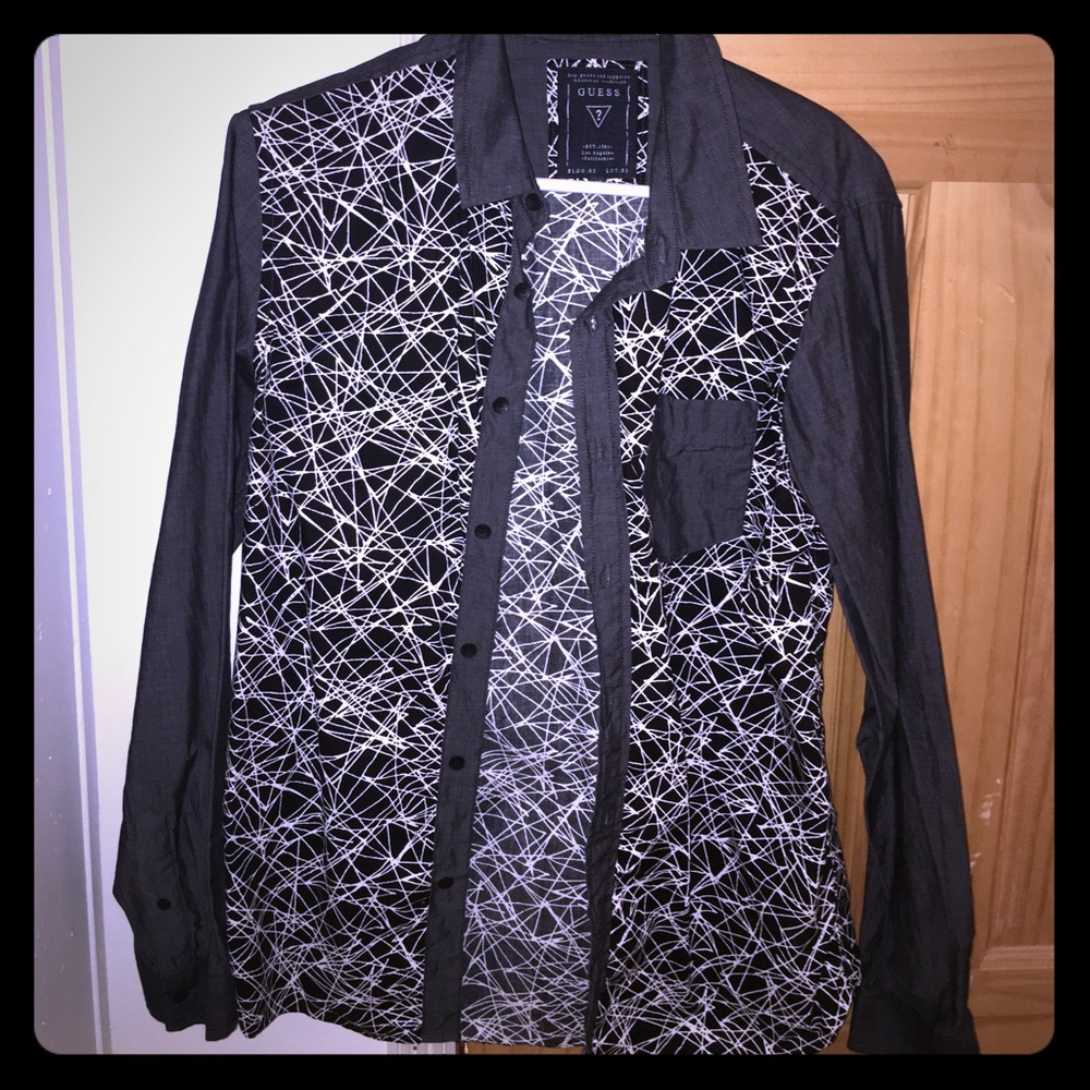 Men's Medium Guess Shirt Slim Fit