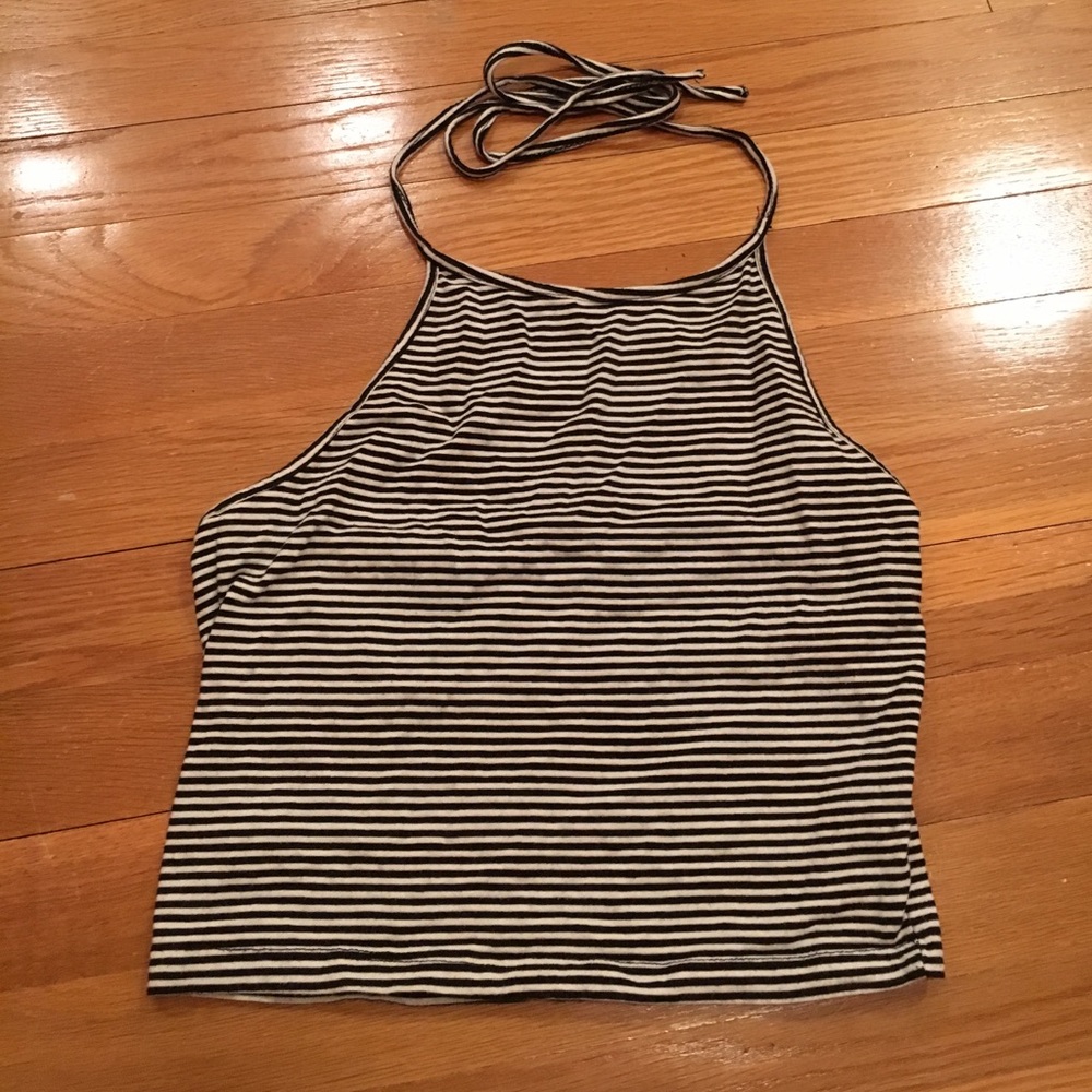 Brandy Melville Stripped halter top