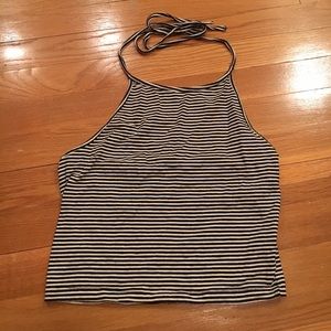 Brandy Melville Stripped halter top