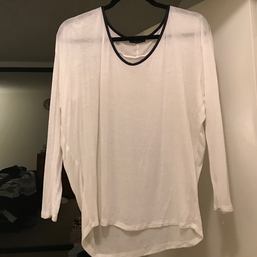 White top with black detail