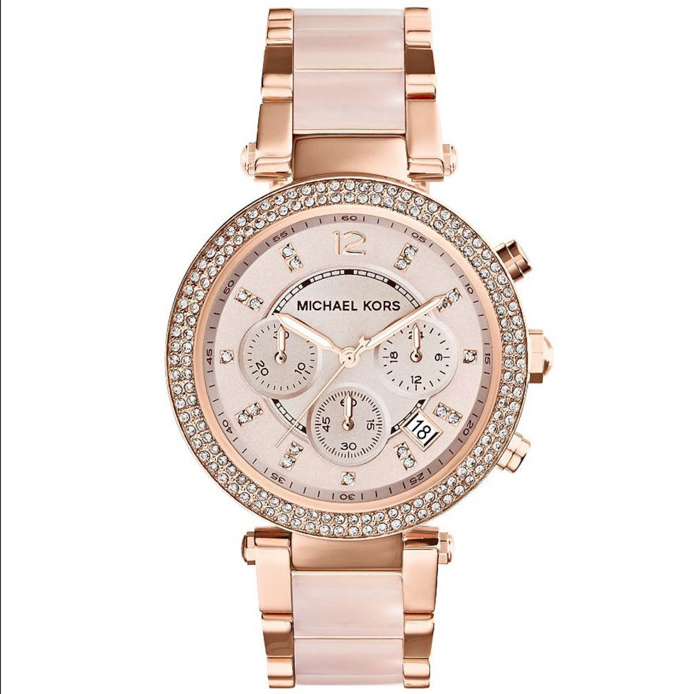 Michael Kors Parker Rose/Blush Chronograph Watch