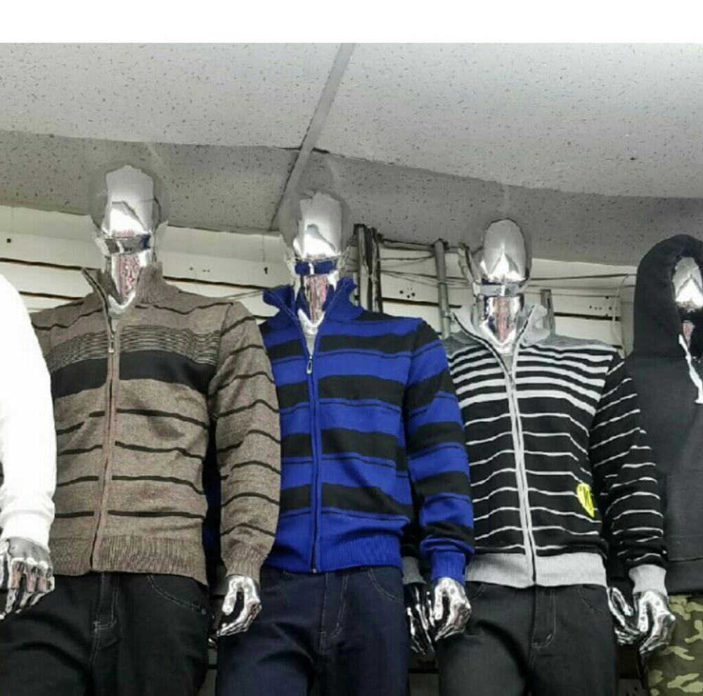 Zip-up mock-neck sweater