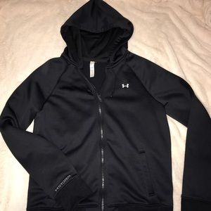 Under Armor Black zip jacket with hood