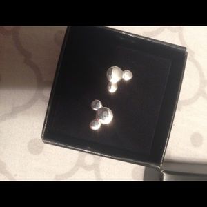 Sterling silver Mickey earrings