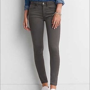 American Eagle X-Long Gray Sateen Jegging