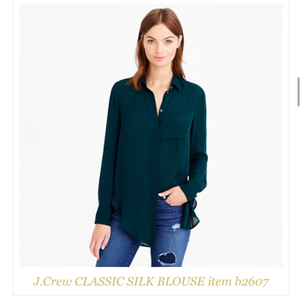 SALE‼️J. Crew classic silk blouse