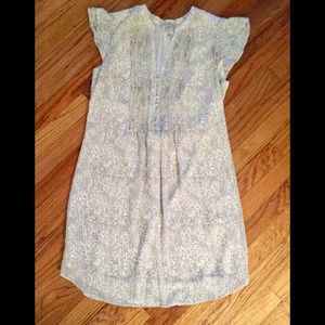 H&M cream and black - pin tuck dress