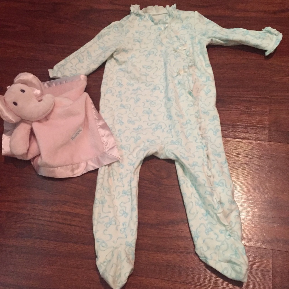 Little Me Cream Blue Onesie ONLY SZ 9 Months NWOT - Picture 1 of 1