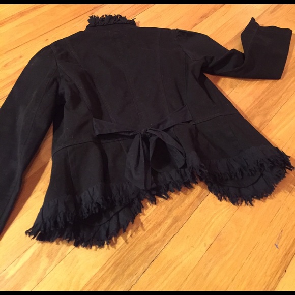 Loft military cut boho festival fringe hem & lapel - Picture 6 of 8