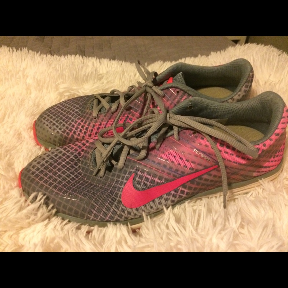 Pink and Grey Nike's