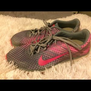 Pink and Grey Nike's