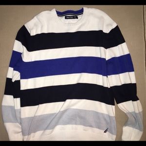 Long sleeve striped Nautica sweater.