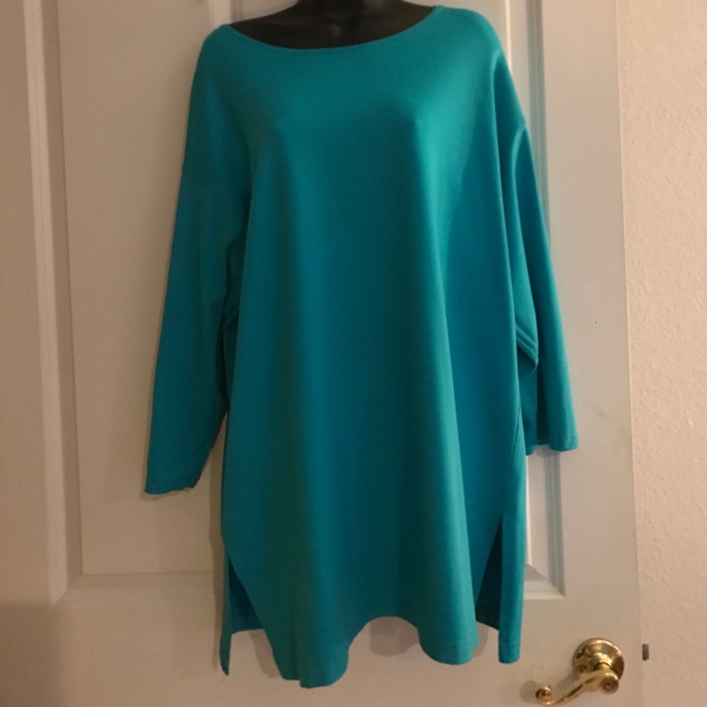 Tapemeasure  Turquoise Tunic Top