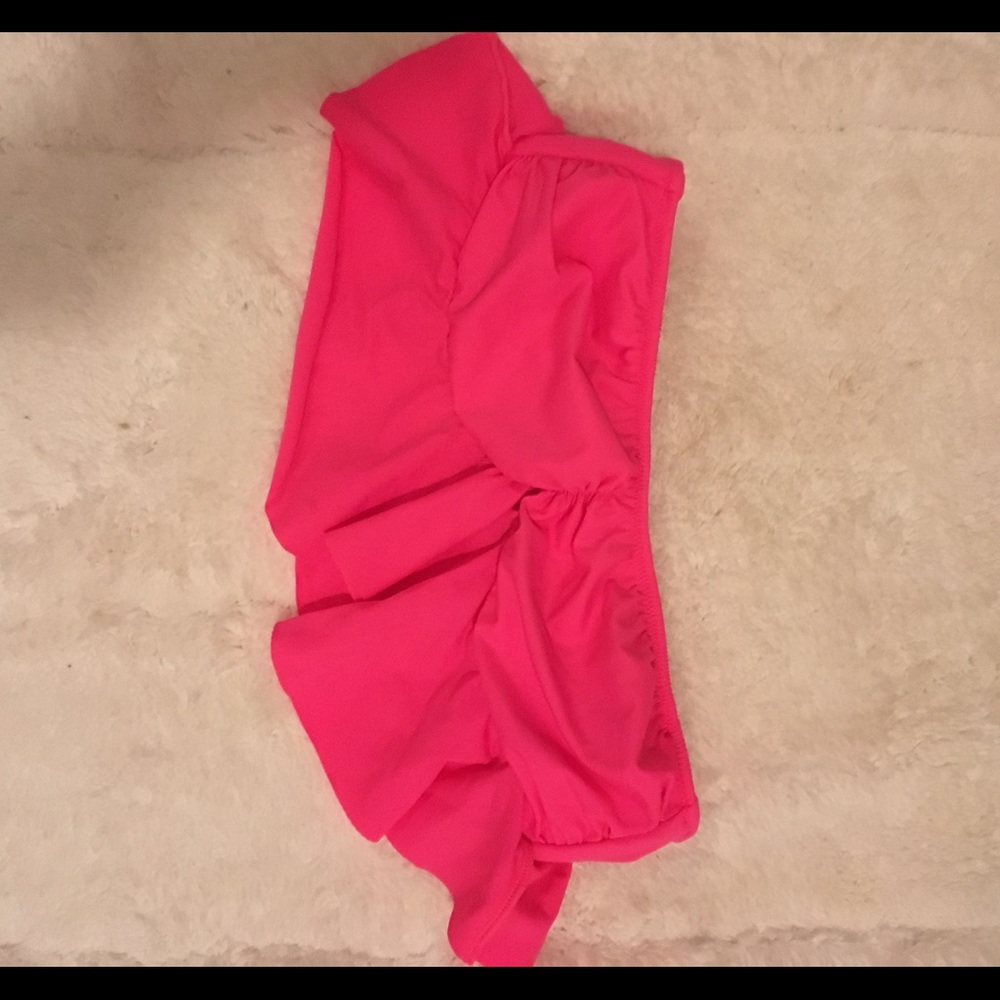 Victoria secret pink ruffled bikini top