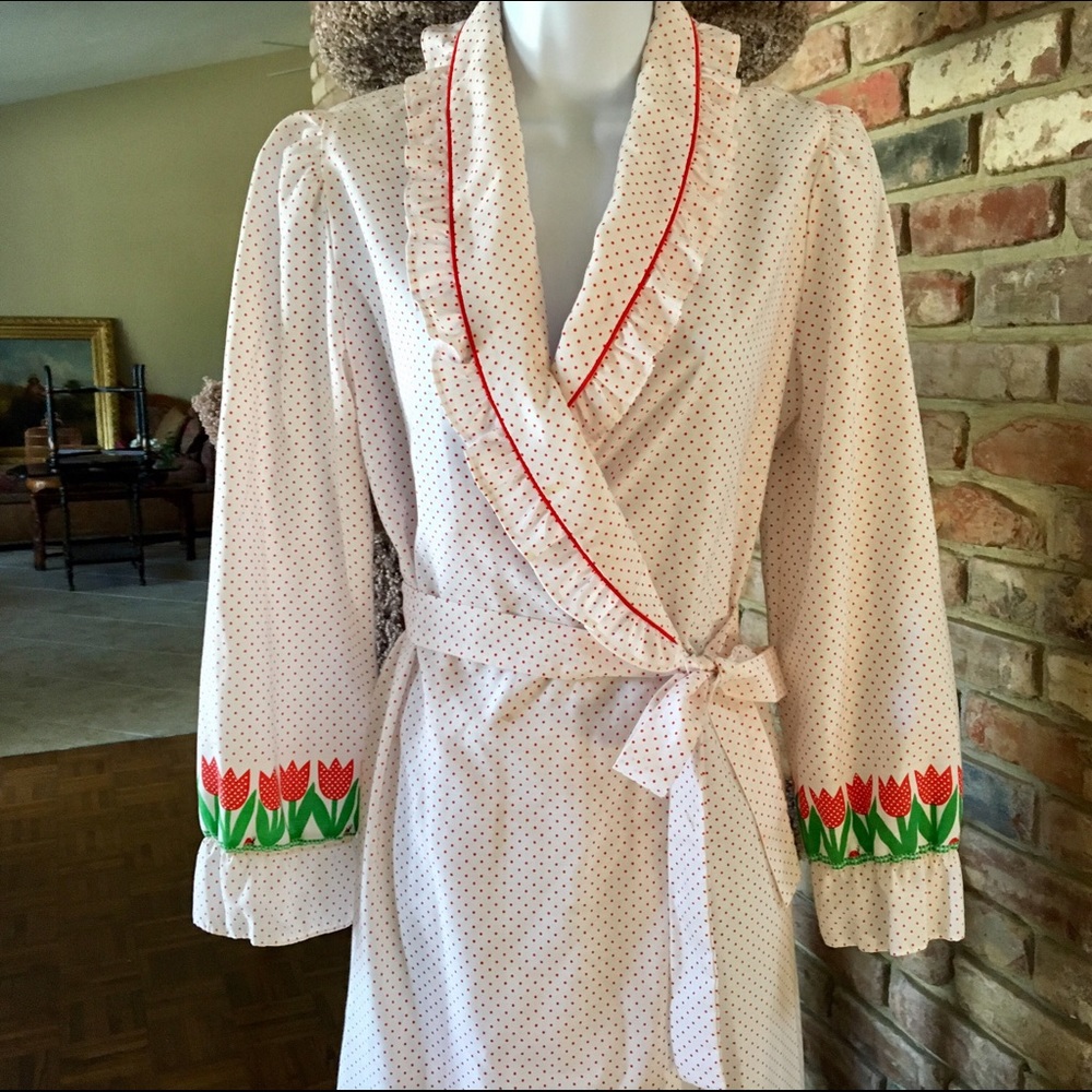 🍒H/P 3/20/17🍒 1950S EVELYN PEARSON DRESSING ROBE - Picture 2 of 8
