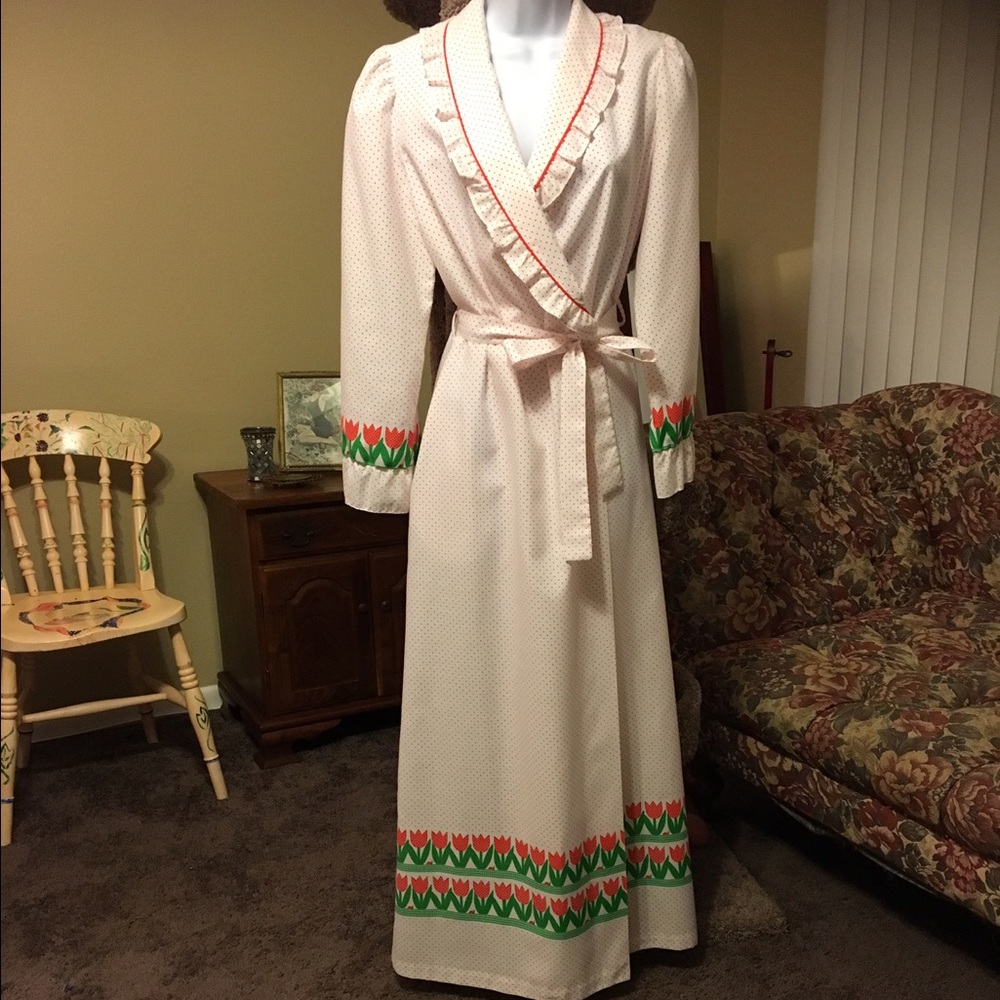 🍒H/P 3/20/17🍒 1950S EVELYN PEARSON DRESSING ROBE - Picture 5 of 8