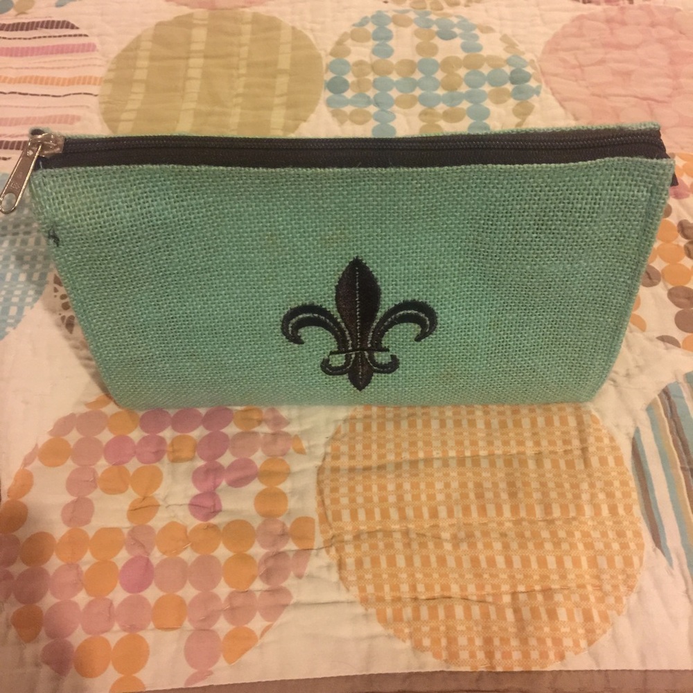 Burlap Makeup Bag