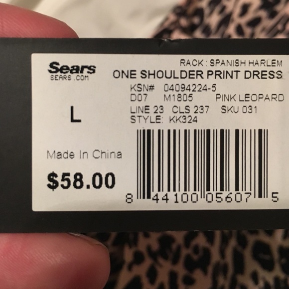 One shoulder leopard print dress - Picture 2 of 2