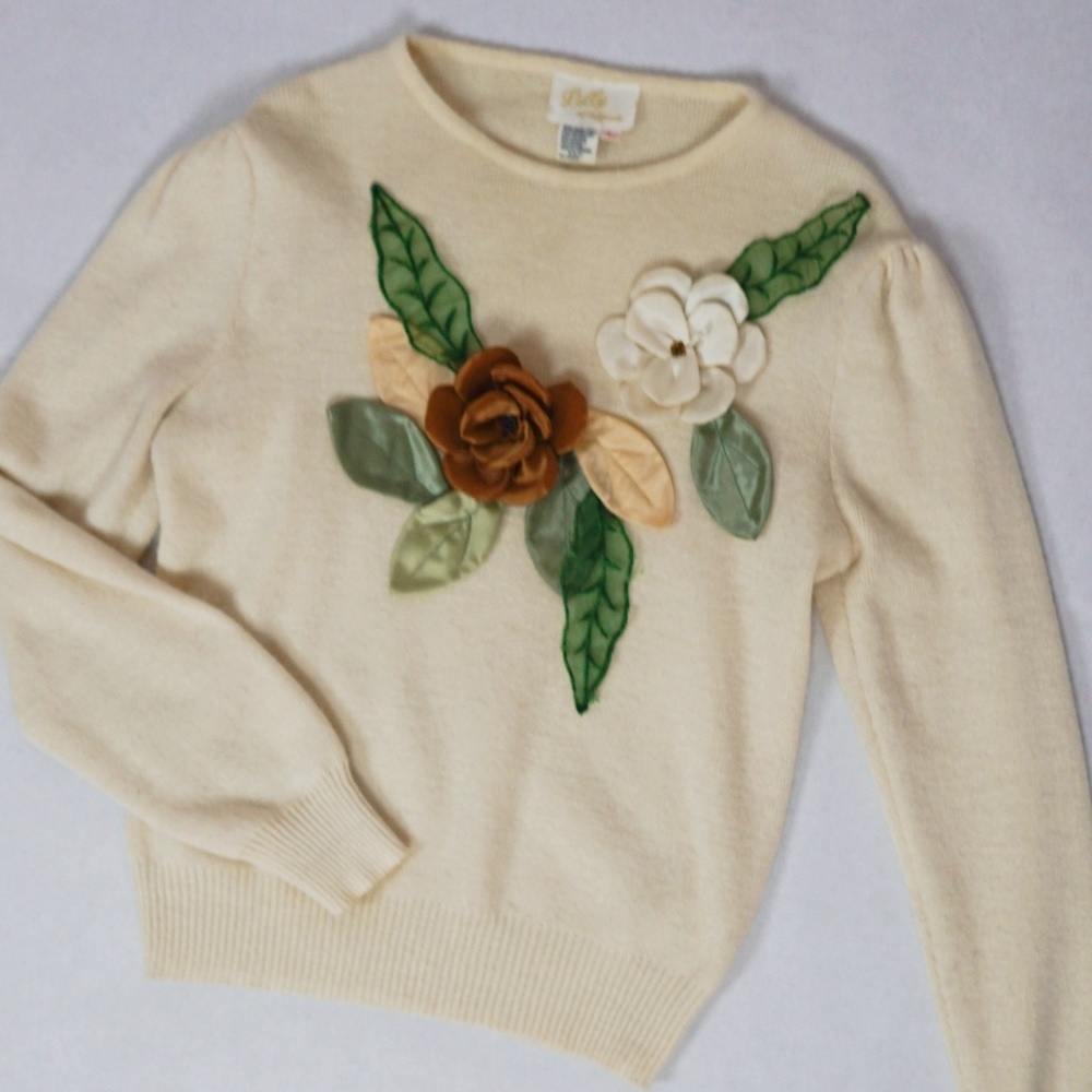 Vintage 50s Lilly of California Floral Sweater