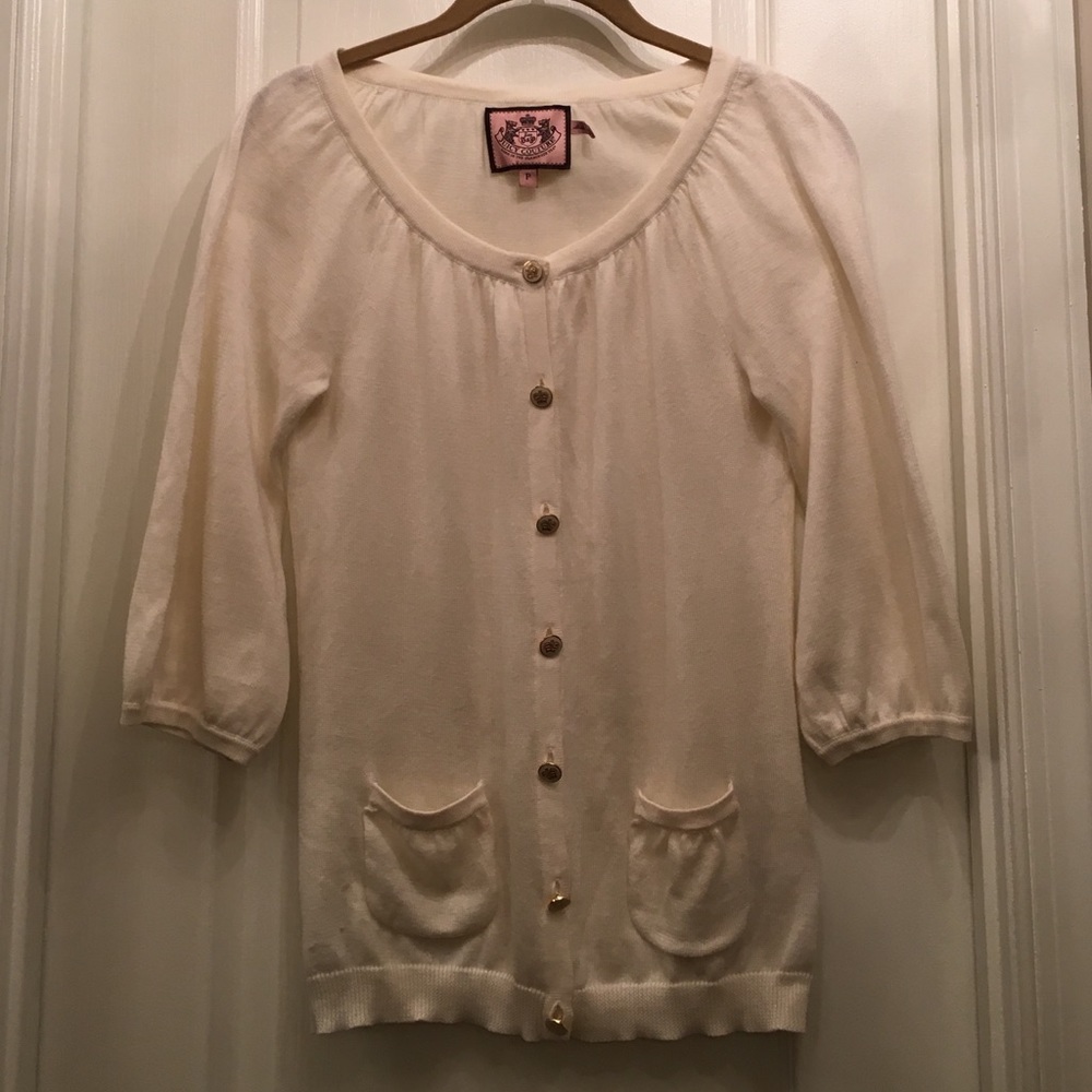 Juicy Couture cream cardigan - size P
