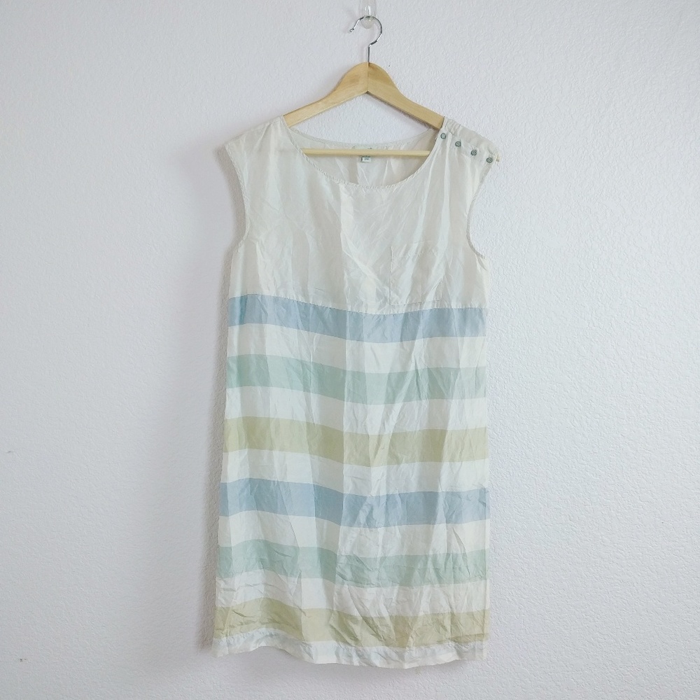 Anthropologie Sea Waves Silk Shift Dress