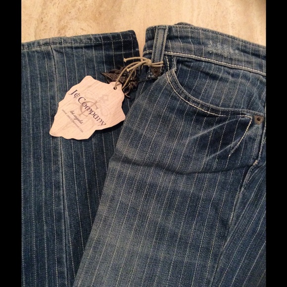 Skinny Pin Striped Jeans - Picture 1 of 7