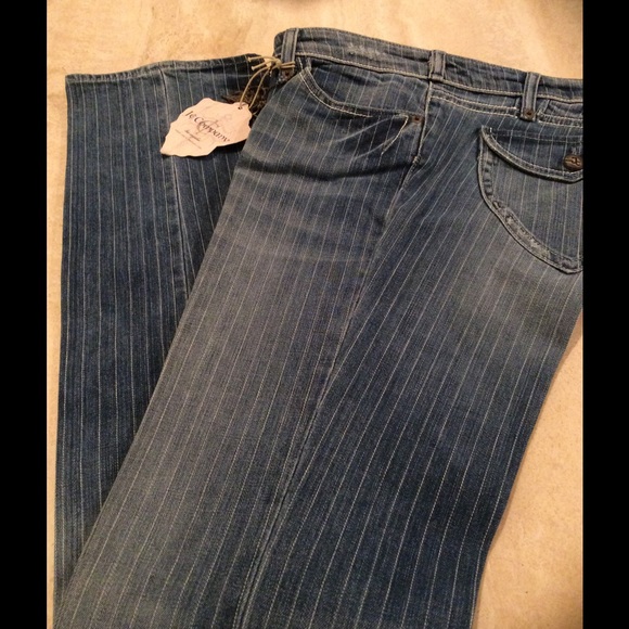Skinny Pin Striped Jeans - Picture 2 of 7