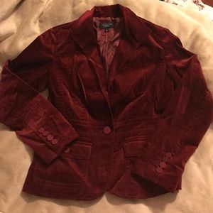 Talbots maroon suede jacket